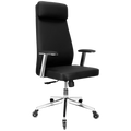 Everfurn Ruby High Back Office Chair, Chrome Metal Base