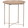 Everfurn Nala Side Table Beige, Painted MDF, Steel Frame, 2 Pack