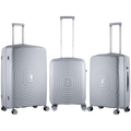 Travelwize Ripple PP 4-Wheel Spinner 3 Pc Luggage Set - Platinum