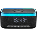 Volkano Radiant 2 Alarm Clock with Wireless Charging and Speaker - Black
