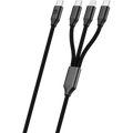 Volkano Weave Series 65w 3-in-1 Charge Cable - Black