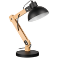 Switched Tova Series Wood Desk Lamp - Black