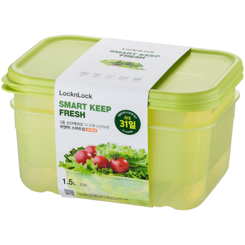 LocknLock Fresh Block rect 1.5lt 2pce ( Order in Qty of 8)