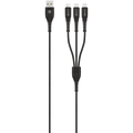 Amplify Linked Series 3-in-1 Charging Cable - Black