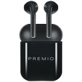 Premio V4 + Series TWS Earphones + Charging Case + Cover - Black with White Cover