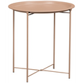 Everfurn Nala Side Table Beige, Painted MDF, Steel Frame