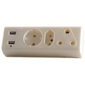 Ellies 3-Way Adaptor with Dual USBs