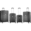 Travelwize Maple ABS 4-Wheels Spinner 4Pc Luggage Set Black