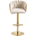Everfurn Princeton Barstool - Gold & Cream