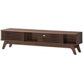 Everfurn Catalina Large TV Stand, High-Pressure Laminate, Solid Wood Legs, with Storage