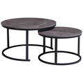 Everfurn Indus Nesting Coffee Table Marble Grey 2 - Piece
