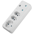 SWITCHED  4 Way Schuko Adaptor