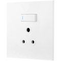 Ellies 1 Way (3 Pin) Single Switch Socket 4x4 (100mmx100mm) -WT