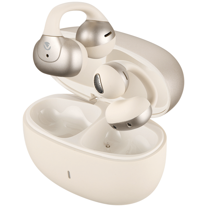 Volkano Blitz Series Clip OWS Earphones with Wireless Charging - Nude