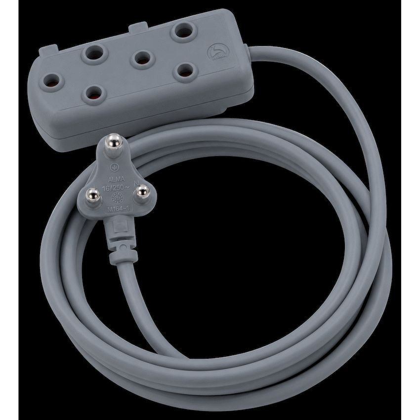 Ellies Side by Side Light Duty Extension Lead - 3M - GR