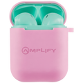 Amplify Buds Series True Wireless Earphones with Silicone Accessories - Green/Pink