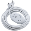 SWITCHED LIGHT DUTY Back To Back(BTB) EXTENSION LEADS 20M - WT