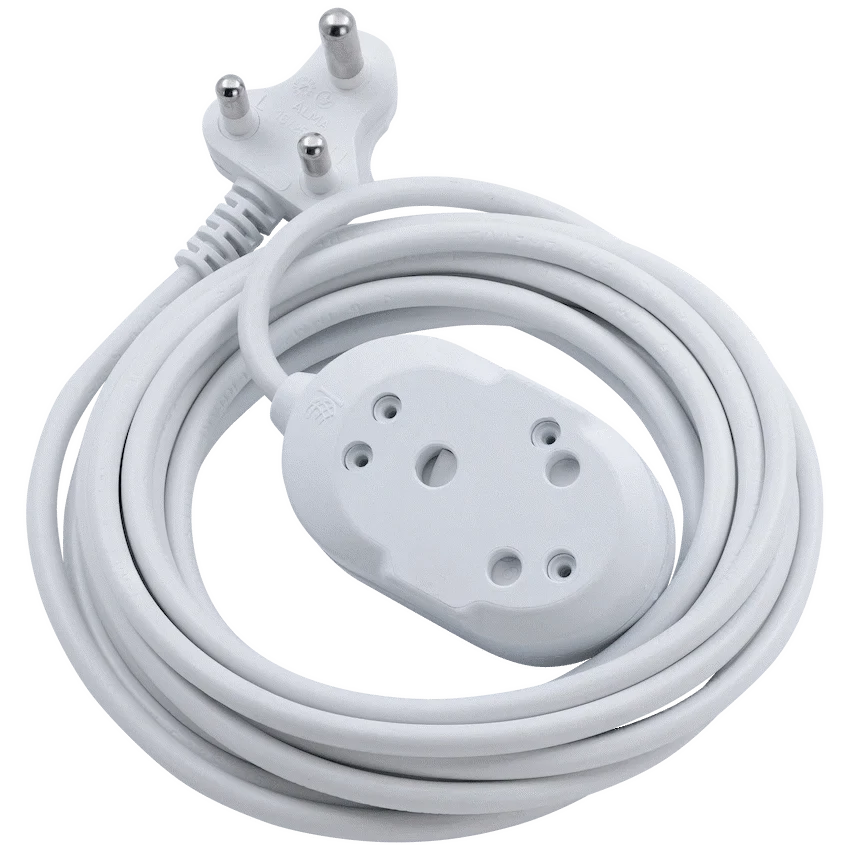SWITCHED LIGHT DUTY Back To Back(BTB) EXTENSION LEADS 20M - WT