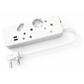 Ellies 4-Way Multiplug - 2 x USB 2.4a - 0.4m