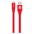 Volkano Slim Series Flat PVC Micro-USB Cable 1.2m - Red