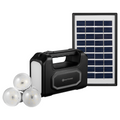 Switched Portable Power Station with Solar Panel - Black
