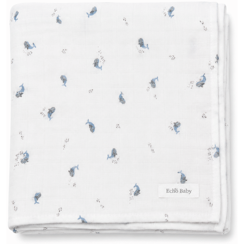 Echo Baby Muslin Swaddle Blanket - Ocean