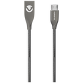 Volkano Iron Series Round Metallic Spring Micro USB Cable 1.2m - Black