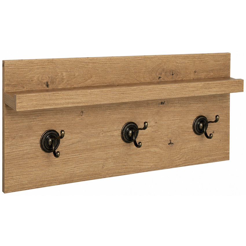 Everfurn Maya Floating Wall Shelf with Hooks