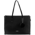 Supanova Pompom Ladies Laptop Bag - Black