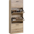 Everfurn Tamar Shoe Cabinet - Large - Oak