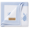 Echo Baby Knitted Blanket - Whale Pattern