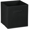 Everfurn Storeman Black, Collapsible Fabric Organiser Storage Basket - Single