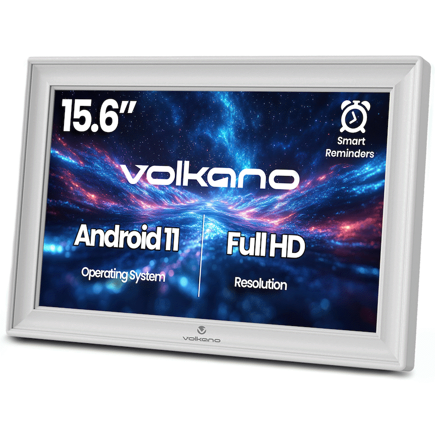 Volkano Agenda Series Smart Calendar and Digital Photo Frame 15.6" - White