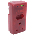 Switched High Surge Multi Adaptor with USB + Type-C PD20W
