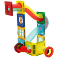 45 Magnetic Tiles and Marble Run Parts