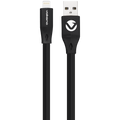 Volkano Slim Series Flat PVC Lightning Cable 1.2m - Black
