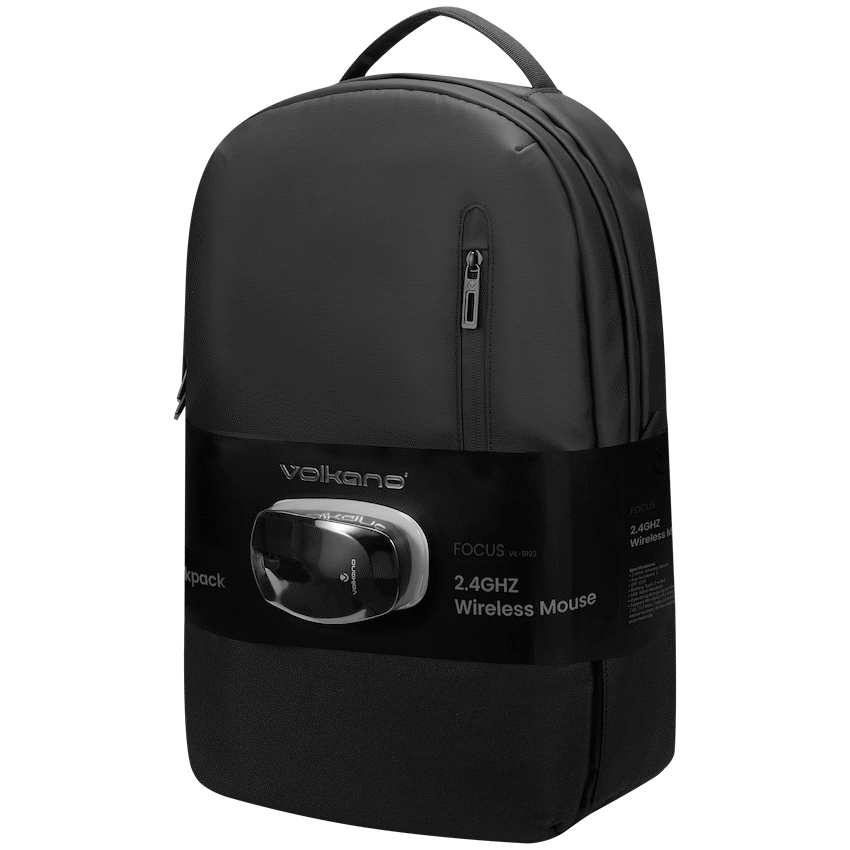 Volkano Focus Series 15.6"" Laptop Backpack and Wireless Mouse