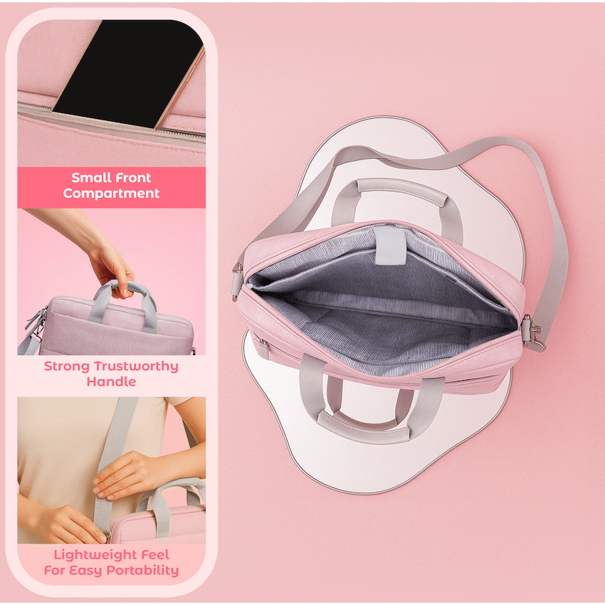 SupaNova Macy 15.6"" Laptop Shoulder Bag Pink