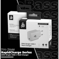 Pro Bass RapidCharge Series 20w Single Type-C Wall Charger - White