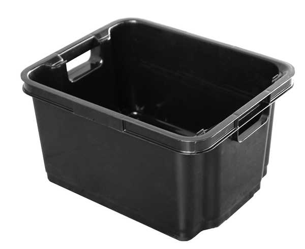 Crate 25L Stack & Nest (Black)