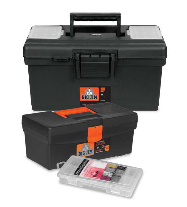 42cm Toolbox Bonus Set (32cm Compact+21cm) (Black)