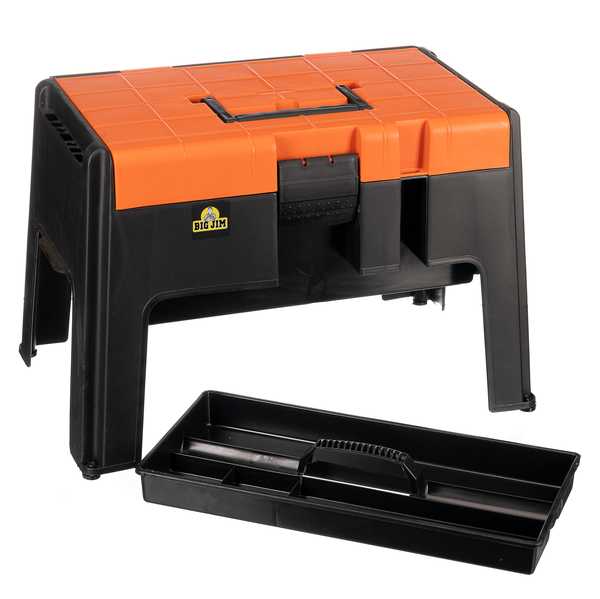 Step Stool Toolbox (Orange)