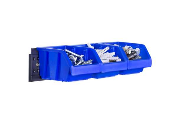 4Pc Wall Mounted Organiser (3Bin1+1Strip)