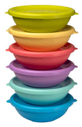 6PK Baby Feeding Bowl & Lid (Pastels)