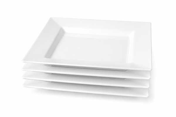 Square Side Plate 4's (White)