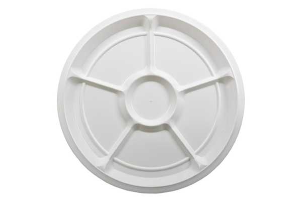 Tray Round 6 Division (White)