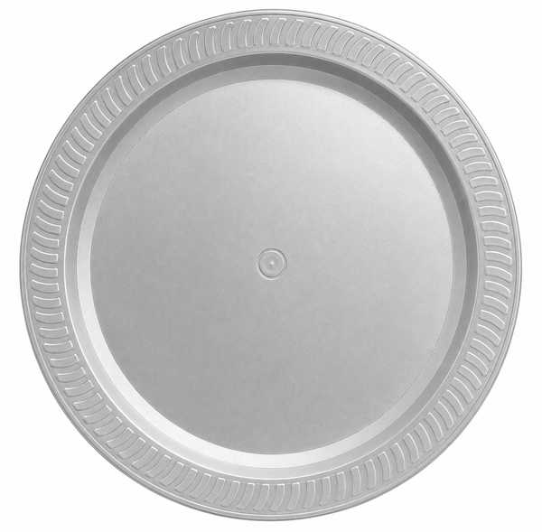 Fancy Dinner Plate 10's (Silver)