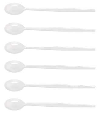6Pc Soda Spoon Set (Clear)