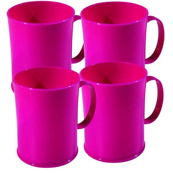 450ml Coffee Mugs 4's (Cerise)