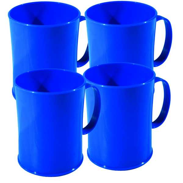 450ml Coffee Mugs 4's (Tropical Blue)